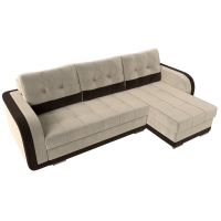 Угловой диван Марсель (микровельвет бежевый коричневый) - Изображение 5